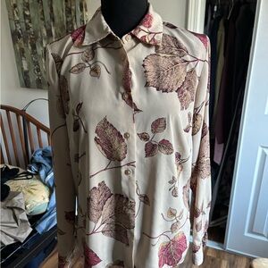 Vintage Marks and Spencer Floral Button-Up Blouse
